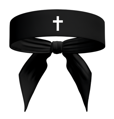 Black Cross Tie Headband