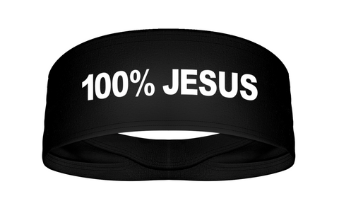 100% JESUS Wide Tapered Headband