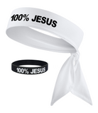 White Headband + Black Wristband