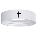 White Headband: Distressed Cross