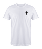 White w/ Black Distressed Cross