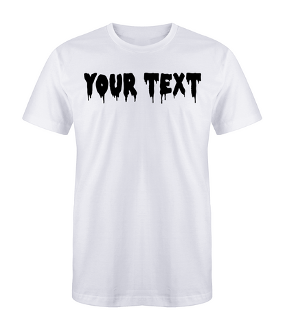 White Custom Drip T-Shirt