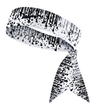 Custom  Black Droplets Tie Headband