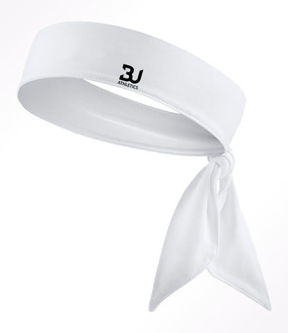 WHITE B3U TIE HEADBAND